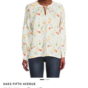 Saks Fifth Avenue Floral Print Women's Top